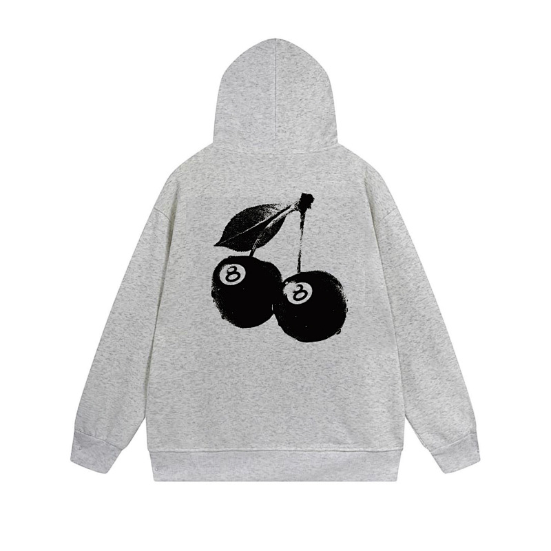 Stussy Monochrome World Map Full-Zip Hoodie