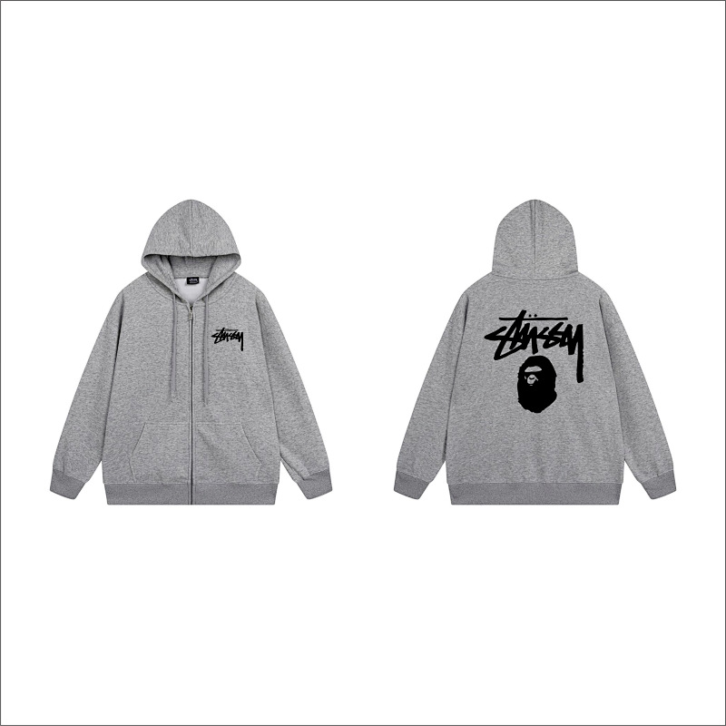 Stussy Moon Face Handstyle Full-Zip Hoodie