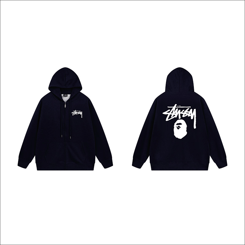 Stussy Moon Face Handstyle Full-Zip Hoodie