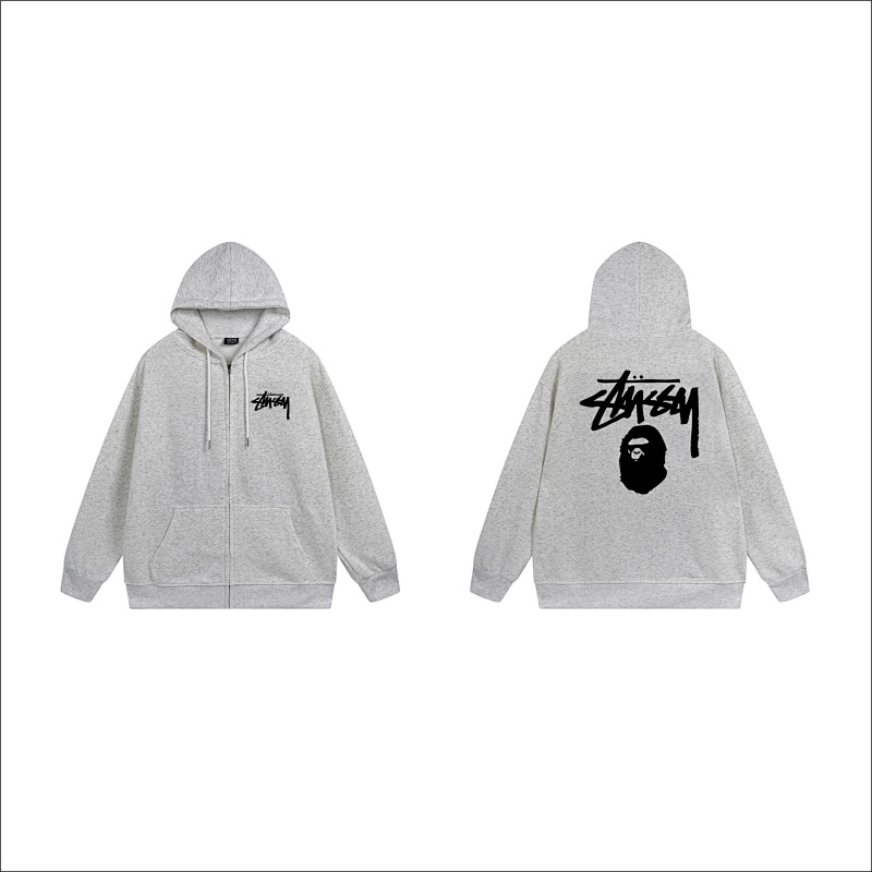 Stussy Moon Face Handstyle Full-Zip Hoodie