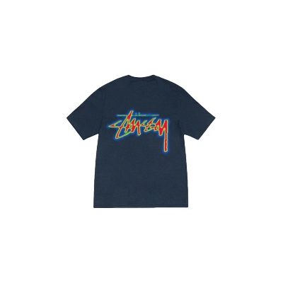 Stussy Multicolor Outline Handstyle Logo T-Shirt 02