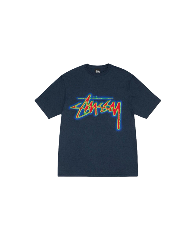 Stussy Multicolor Outline Handstyle Logo T-Shirt