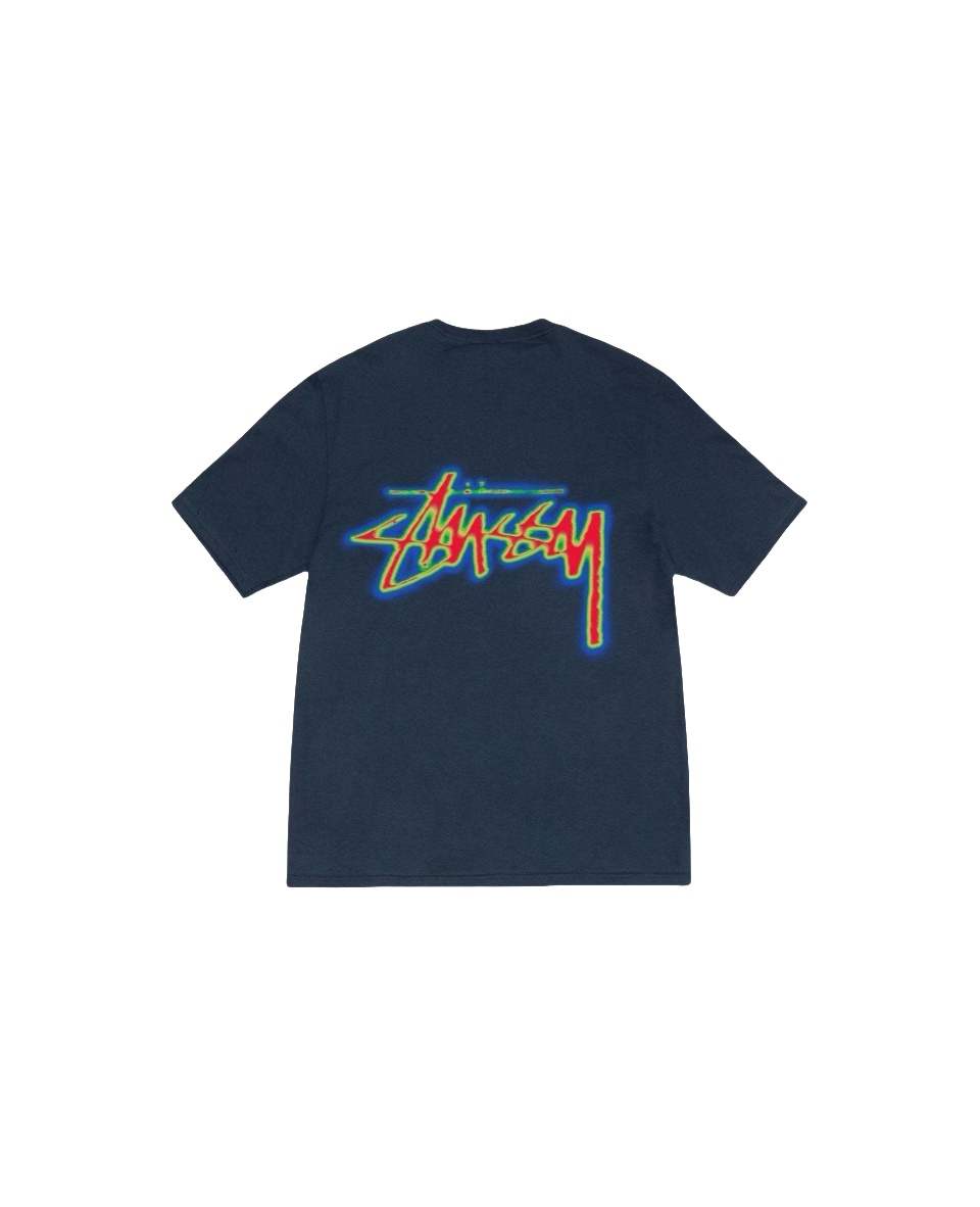 Stussy Multicolor Outline Handstyle Logo T-Shirt