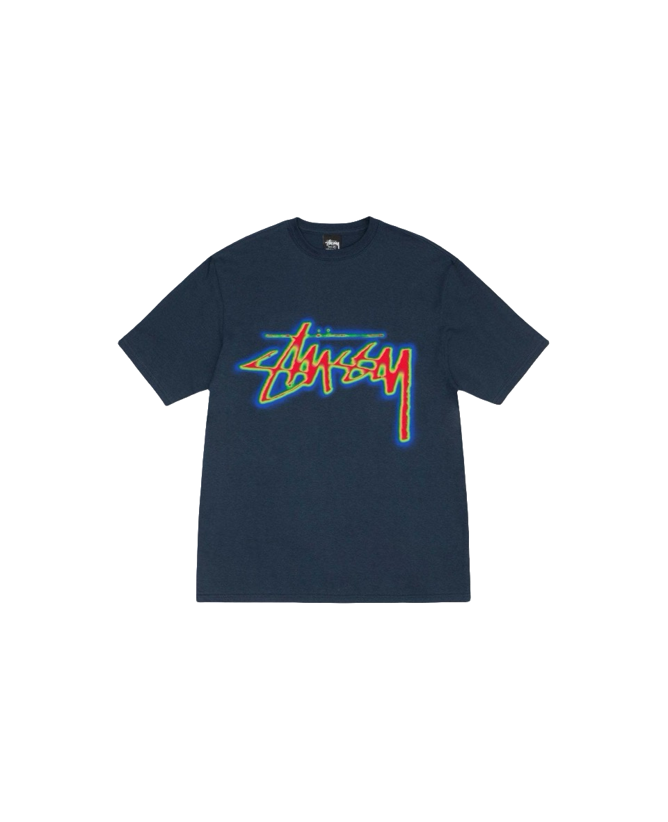 Stussy Multicolor Outline Handstyle Logo T-Shirt