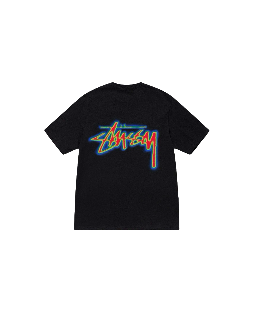 Stussy Multicolor Outline Handstyle Logo T-Shirt