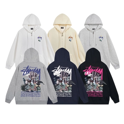 Stussy Neon City Poster Graphic Pullover Hoodie 01