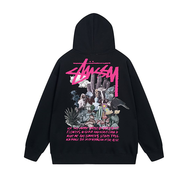 Stussy Neon City Poster Graphic Pullover Hoodie