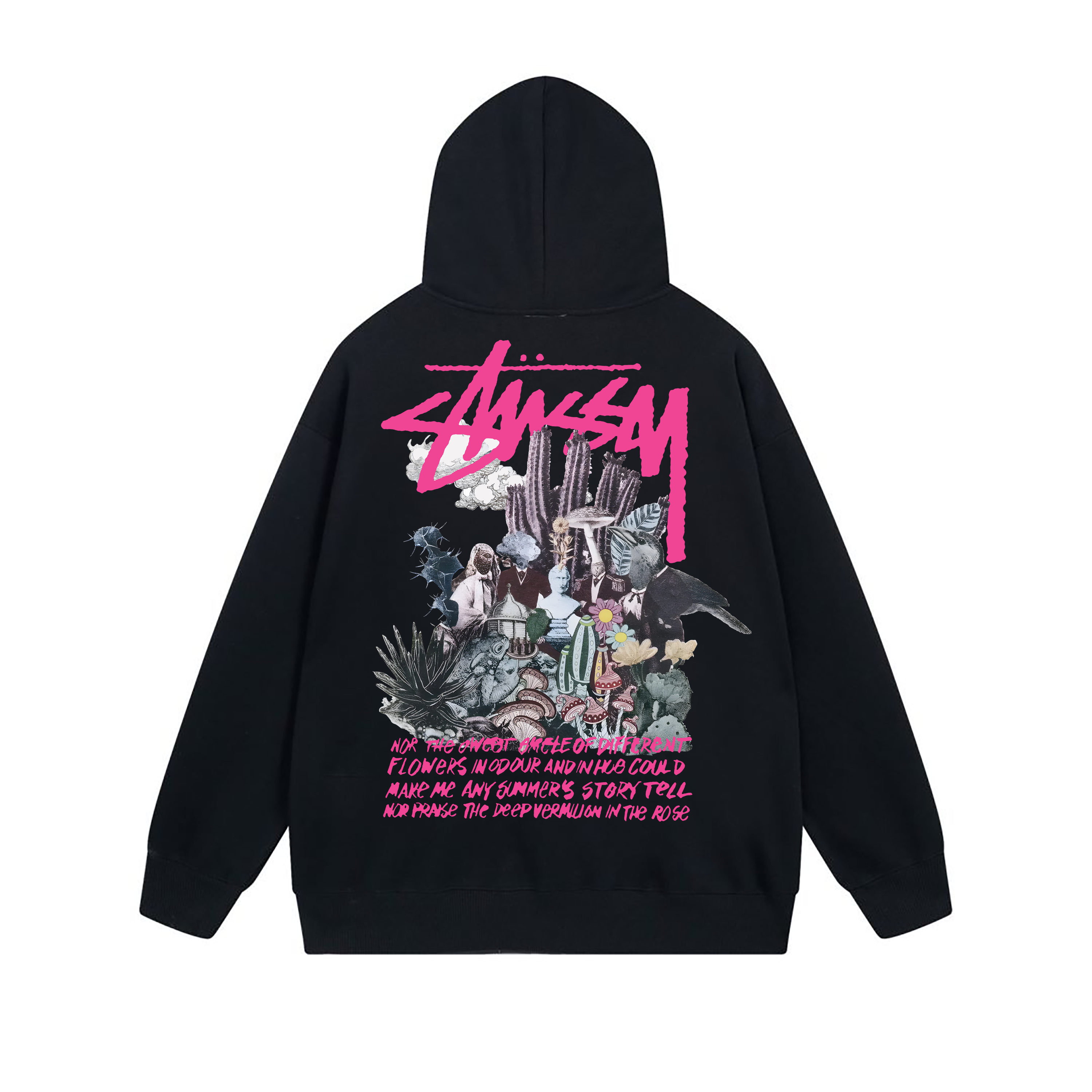 Stussy Neon City Poster Graphic Pullover Hoodie
