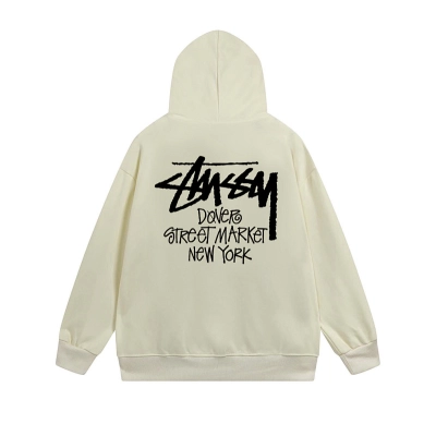 Stussy Neon Green Art Poster Full-Zip Hoodie 02