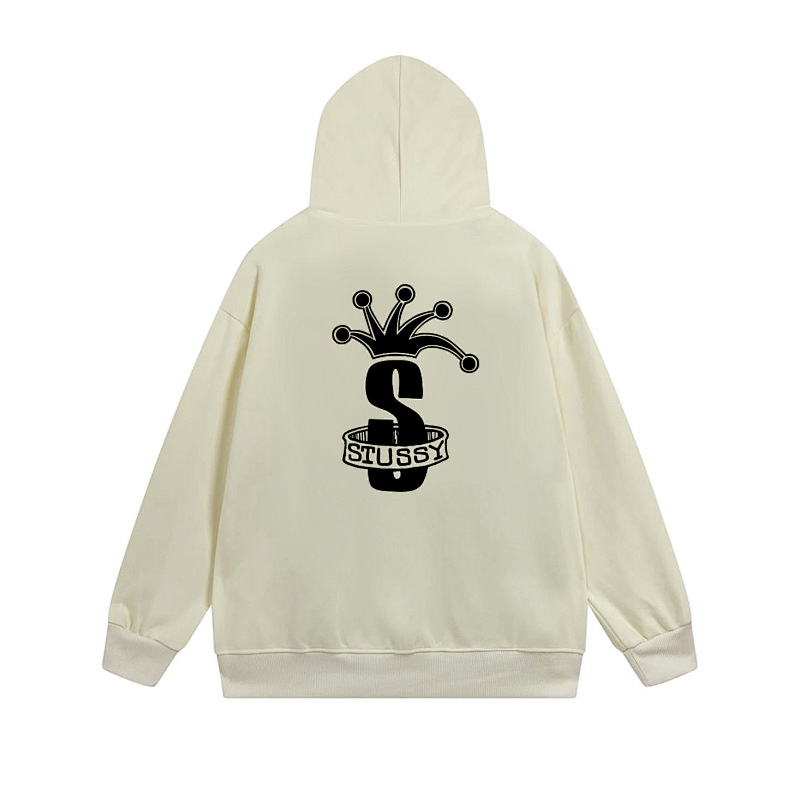 Stussy Noir Portrait Poster Full-Zip Hoodie