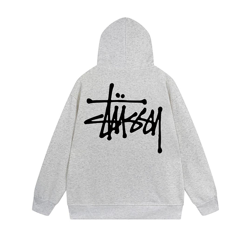 Stussy Orange Blue Planet Crest Full-Zip Hoodie