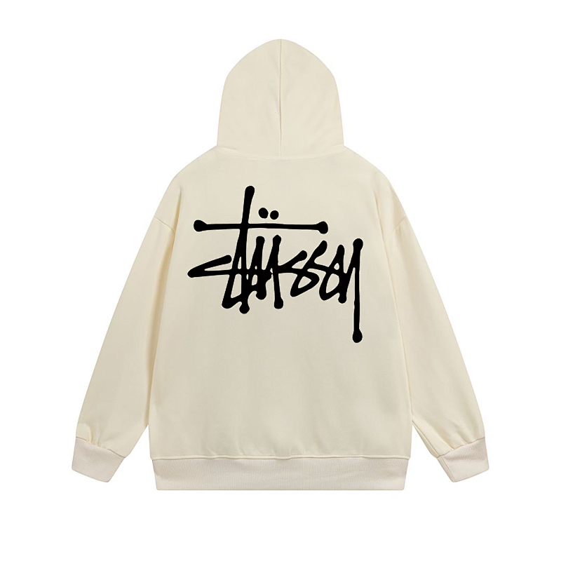 Stussy Orange Blue Planet Crest Full-Zip Hoodie