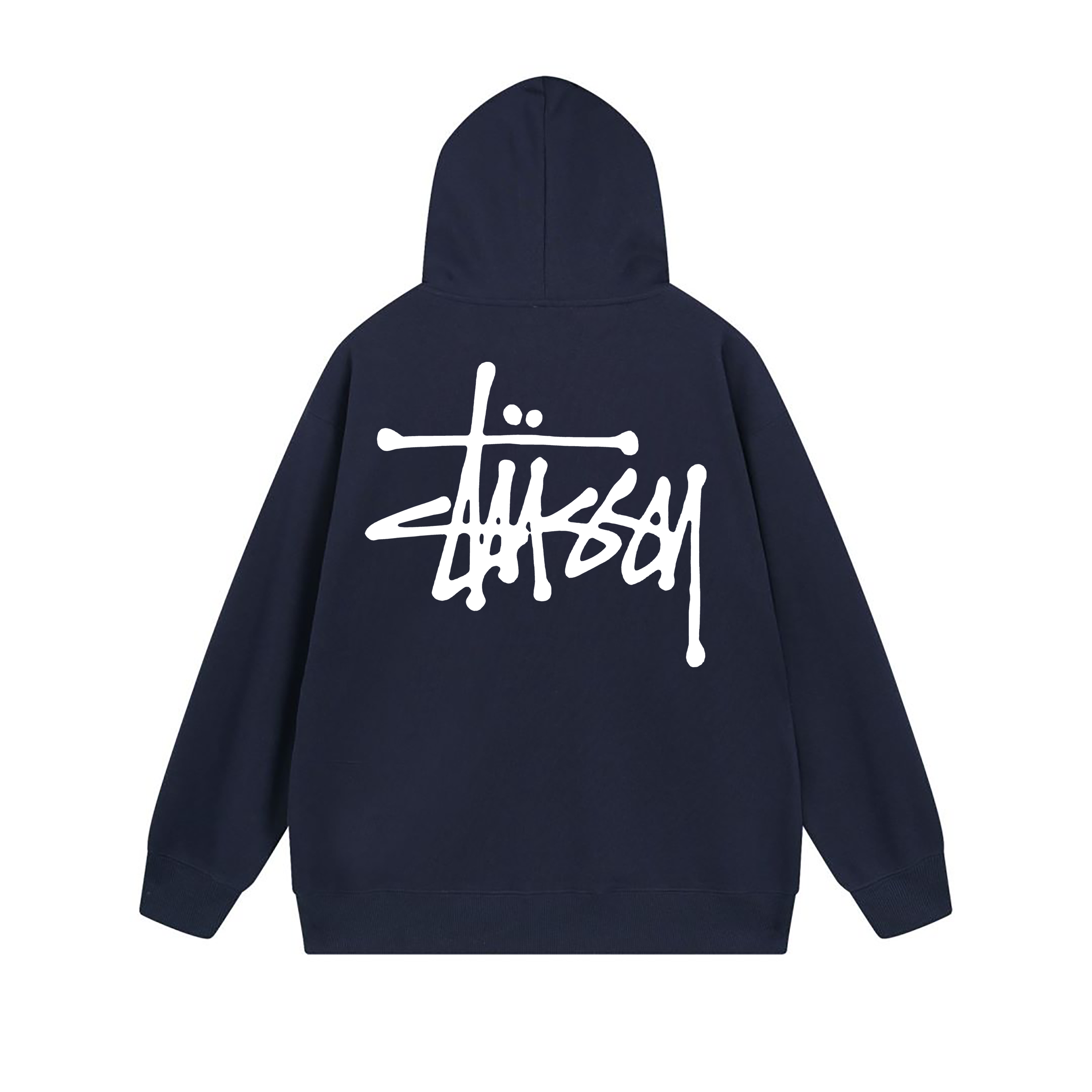 Stussy Orange Blue Planet Crest Full-Zip Hoodie