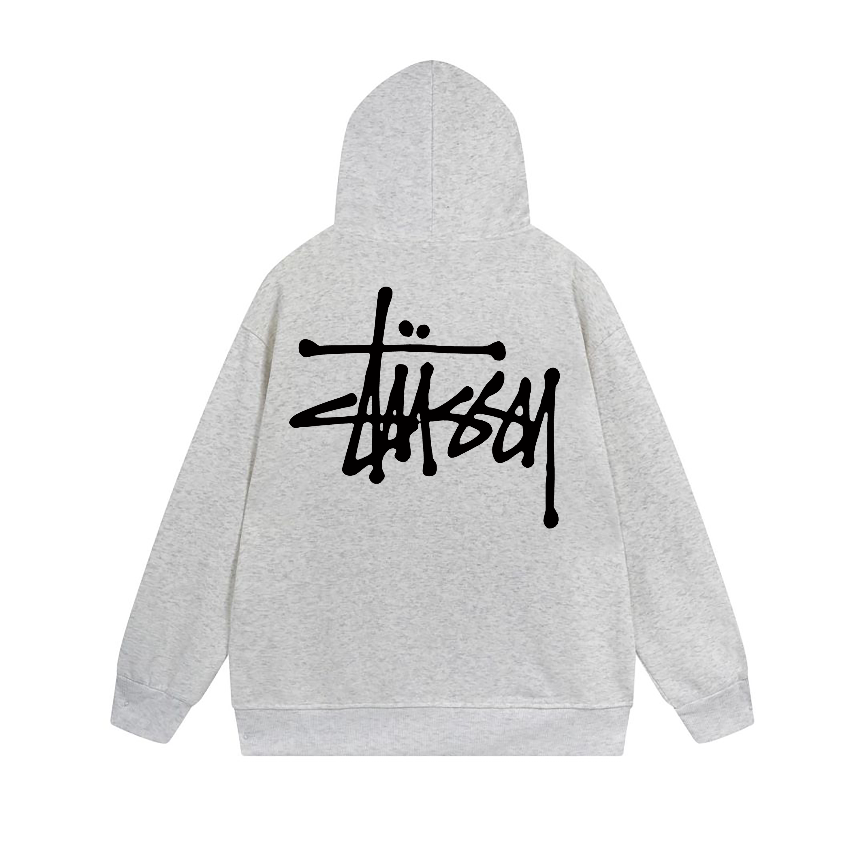 Stussy Orange Blue Planet Crest Full-Zip Hoodie