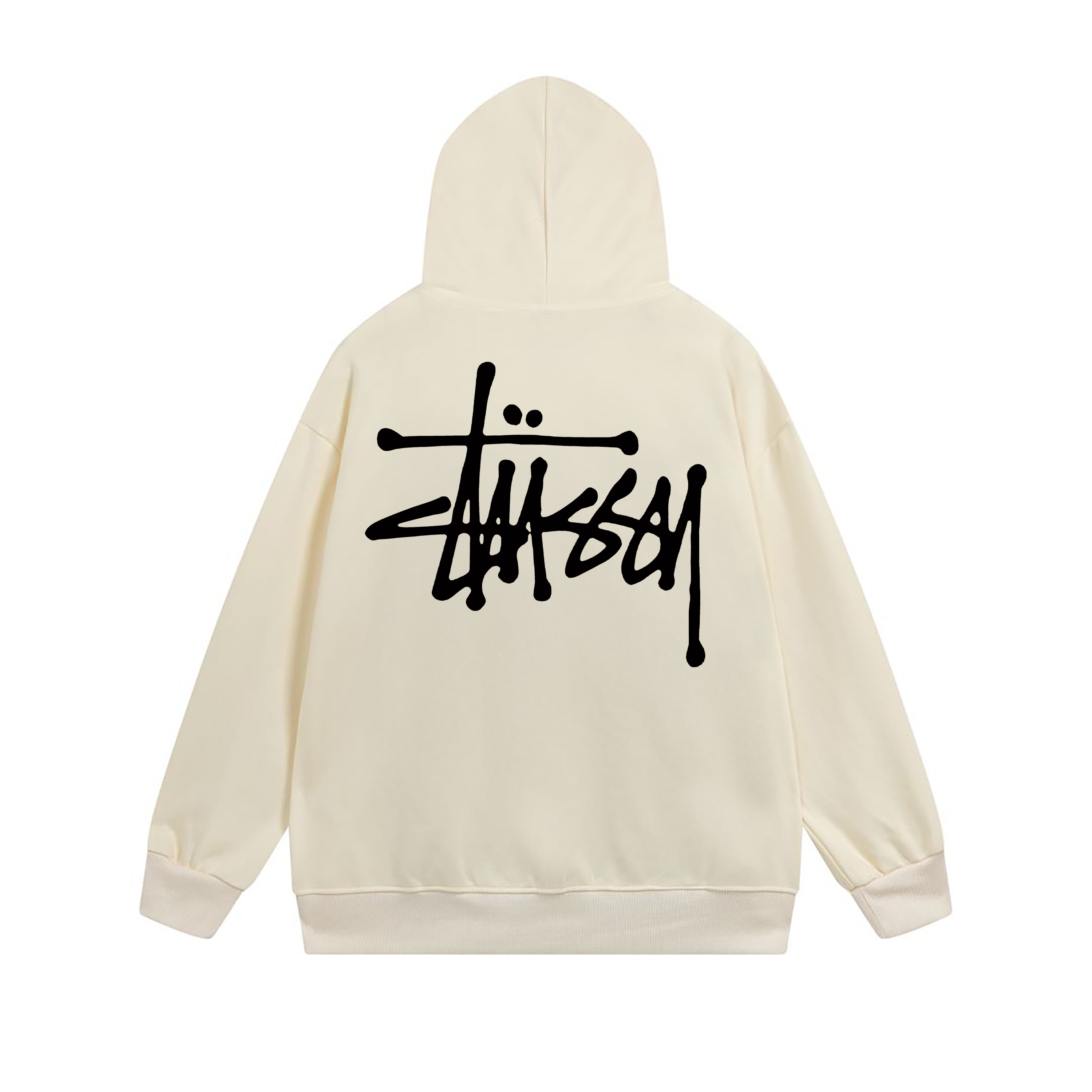 Stussy Orange Blue Planet Crest Full-Zip Hoodie