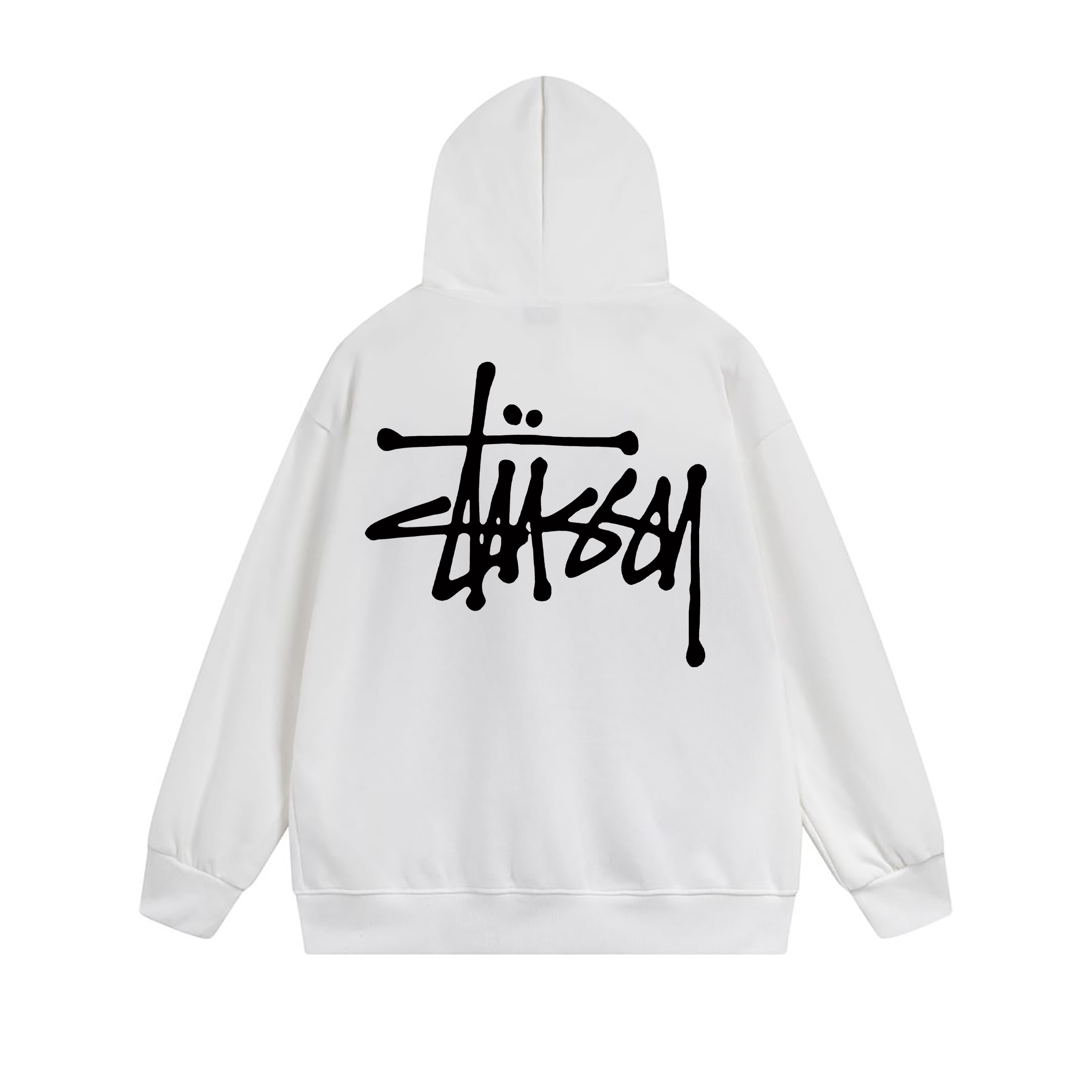 Stussy Orange Blue Planet Crest Full-Zip Hoodie