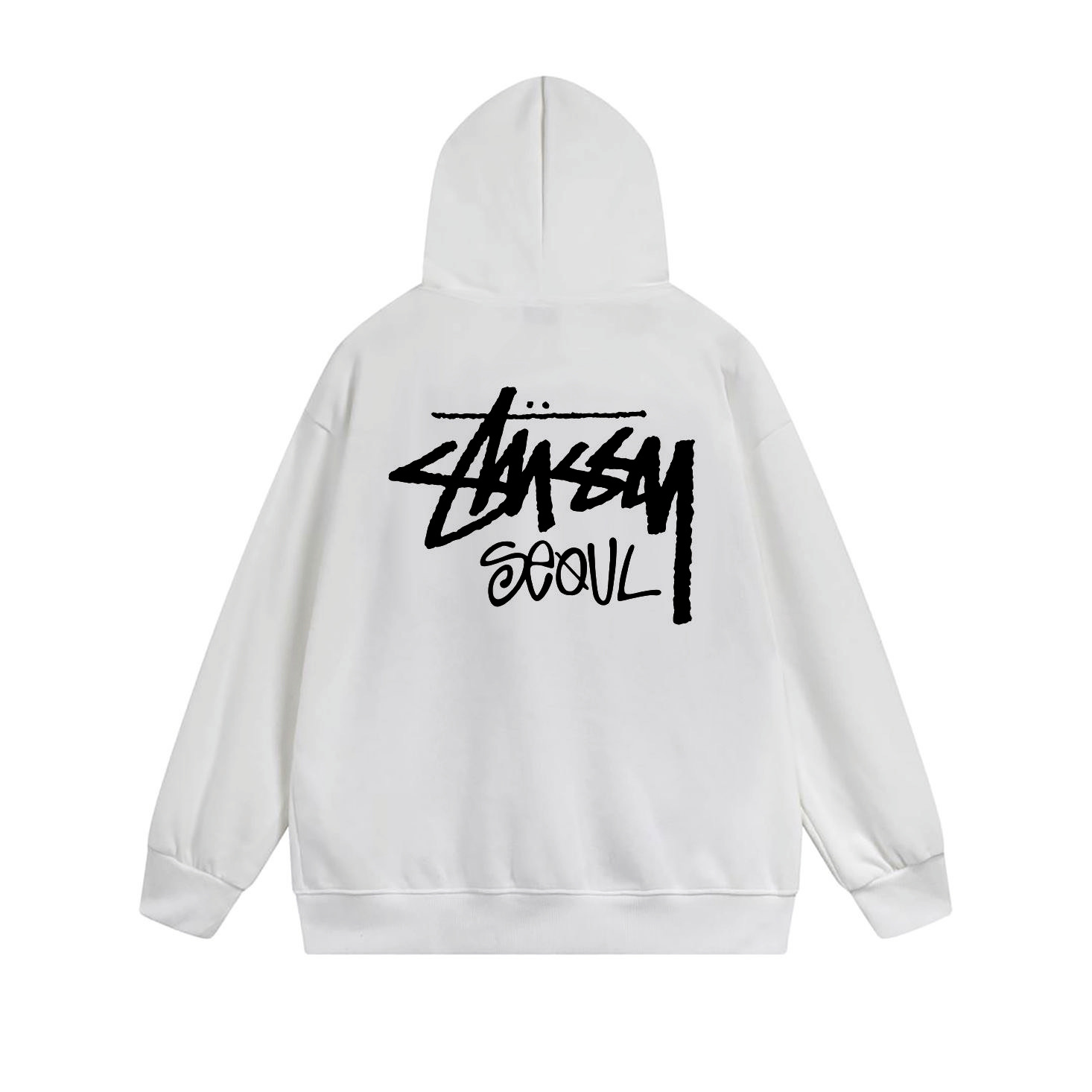 Stussy Orange Flame Emblem Full-Zip Hoodie