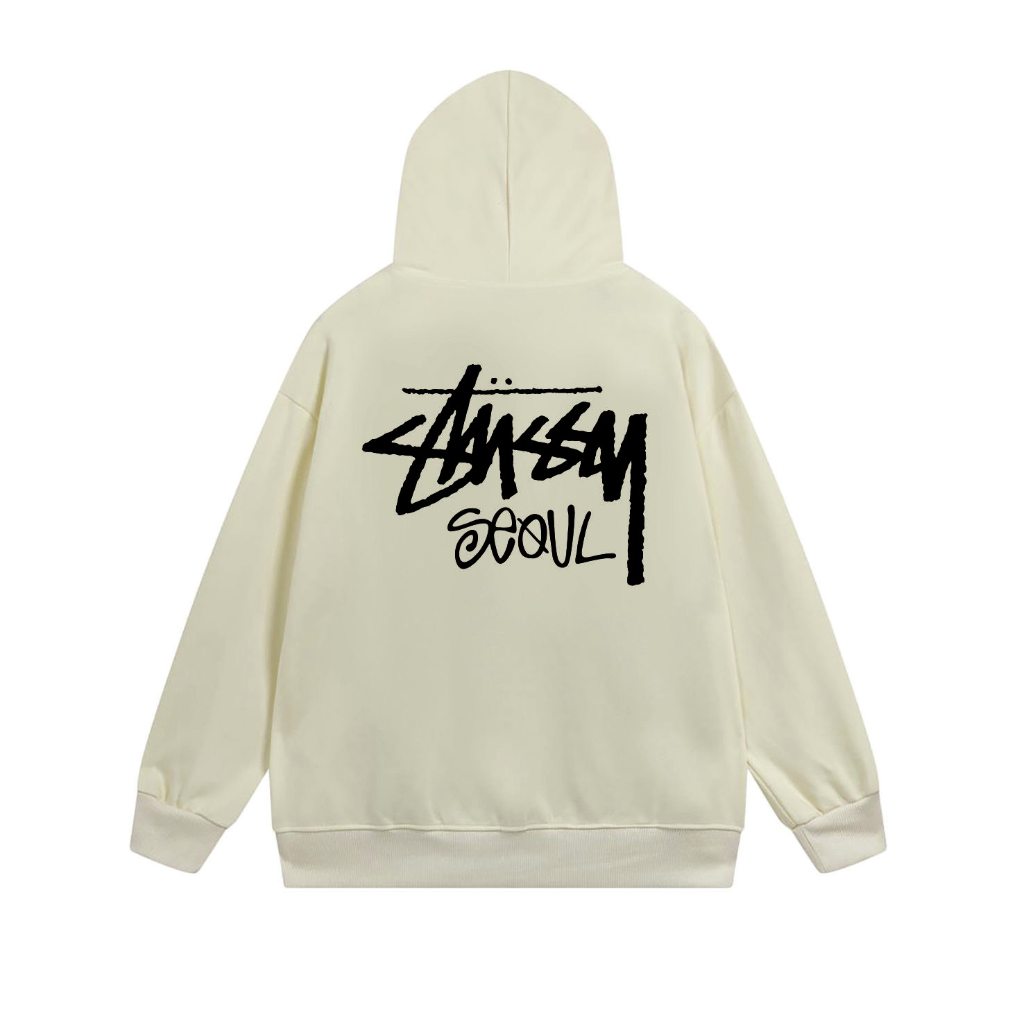 Stussy Orange Flame Emblem Full-Zip Hoodie
