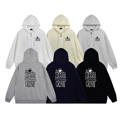 Stussy Ornate Gothic Monogram Full-Zip Hoodie 01