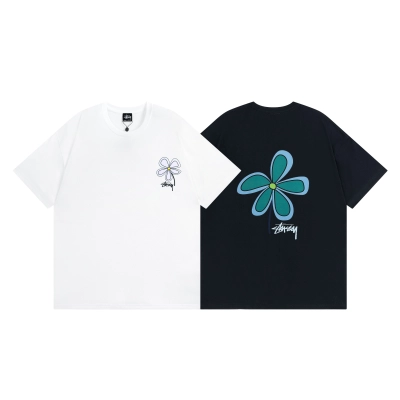 Stussy Outline Flower Logo T-Shirt 01
