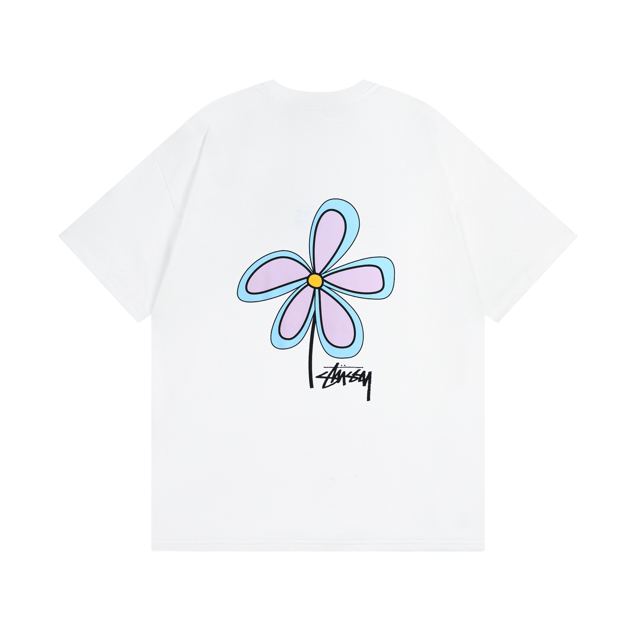 Stussy Outline Flower Logo T-Shirt