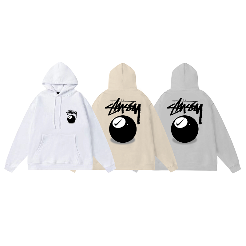 Stussy Oversized 8 Ball Handstyle Pullover Hoodie