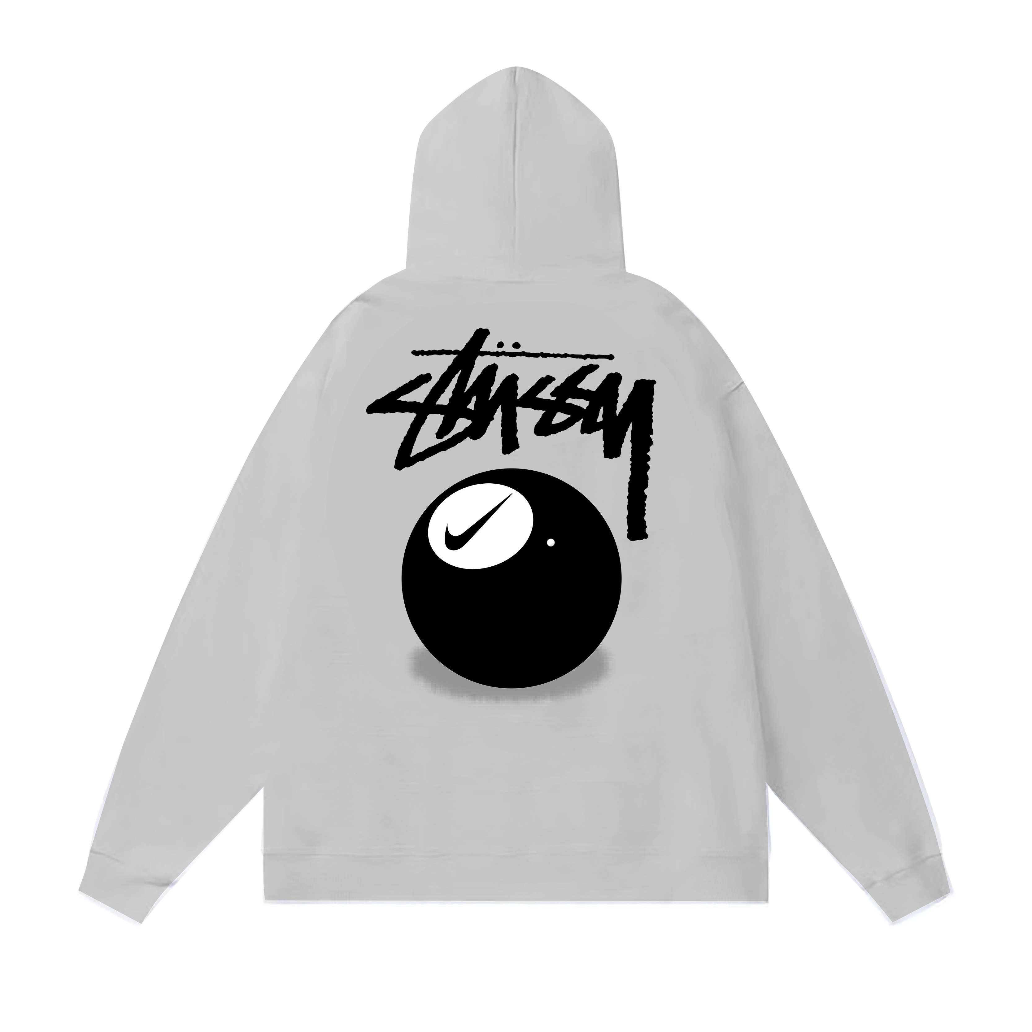 Stussy Oversized 8 Ball Handstyle Pullover Hoodie