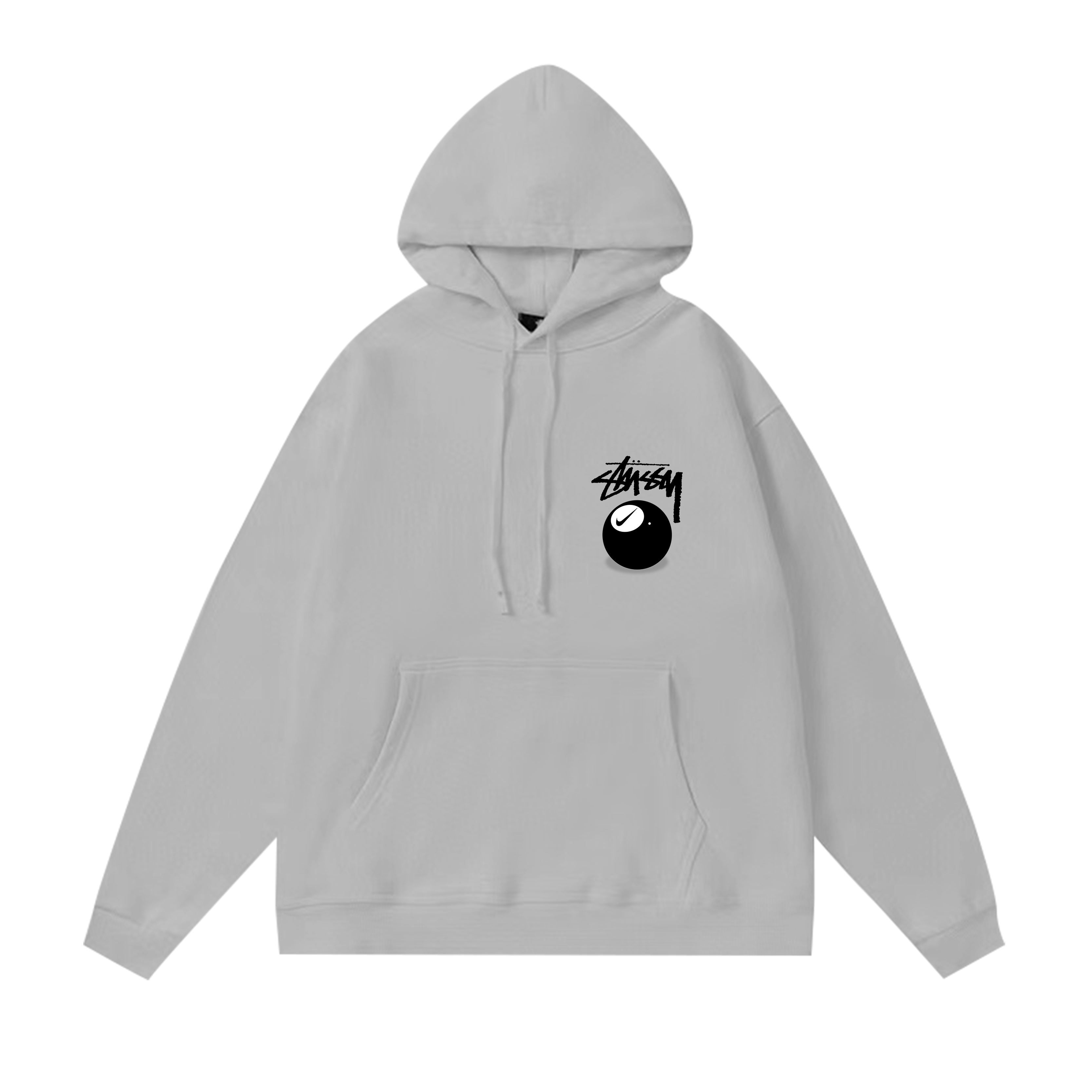 Stussy Oversized 8 Ball Handstyle Pullover Hoodie
