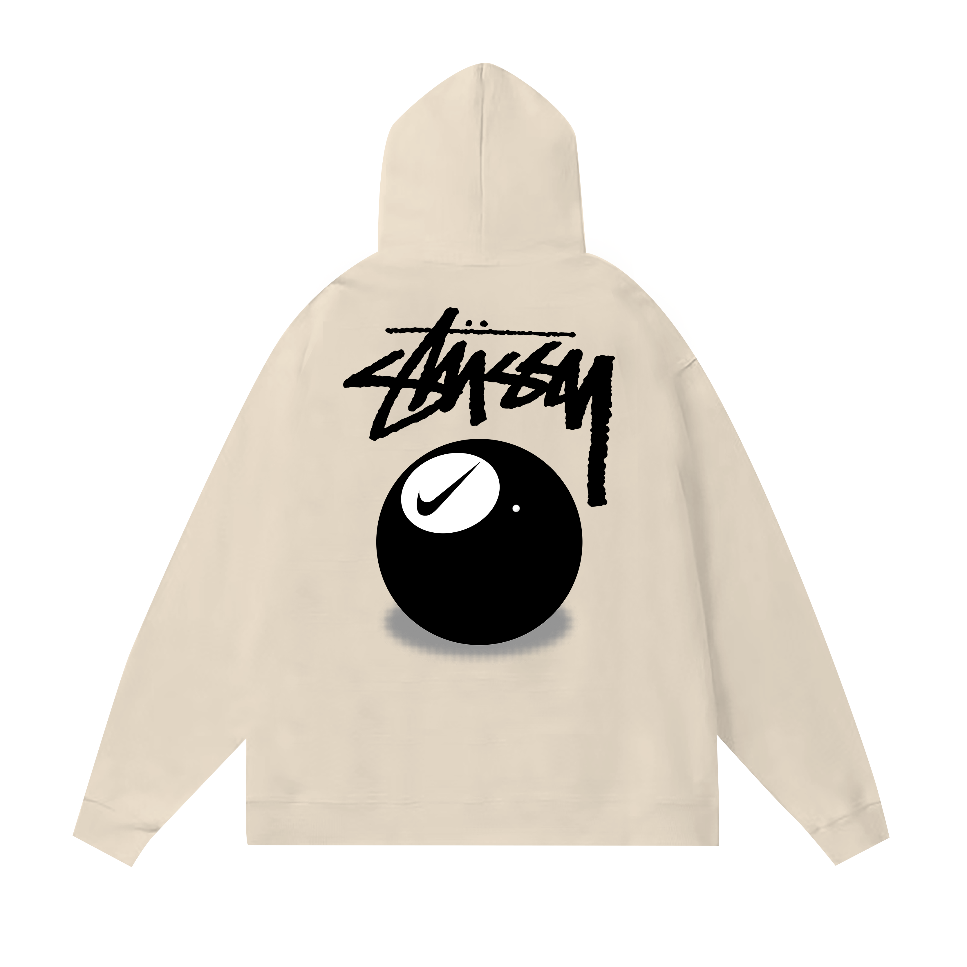 Stussy Oversized 8 Ball Handstyle Pullover Hoodie
