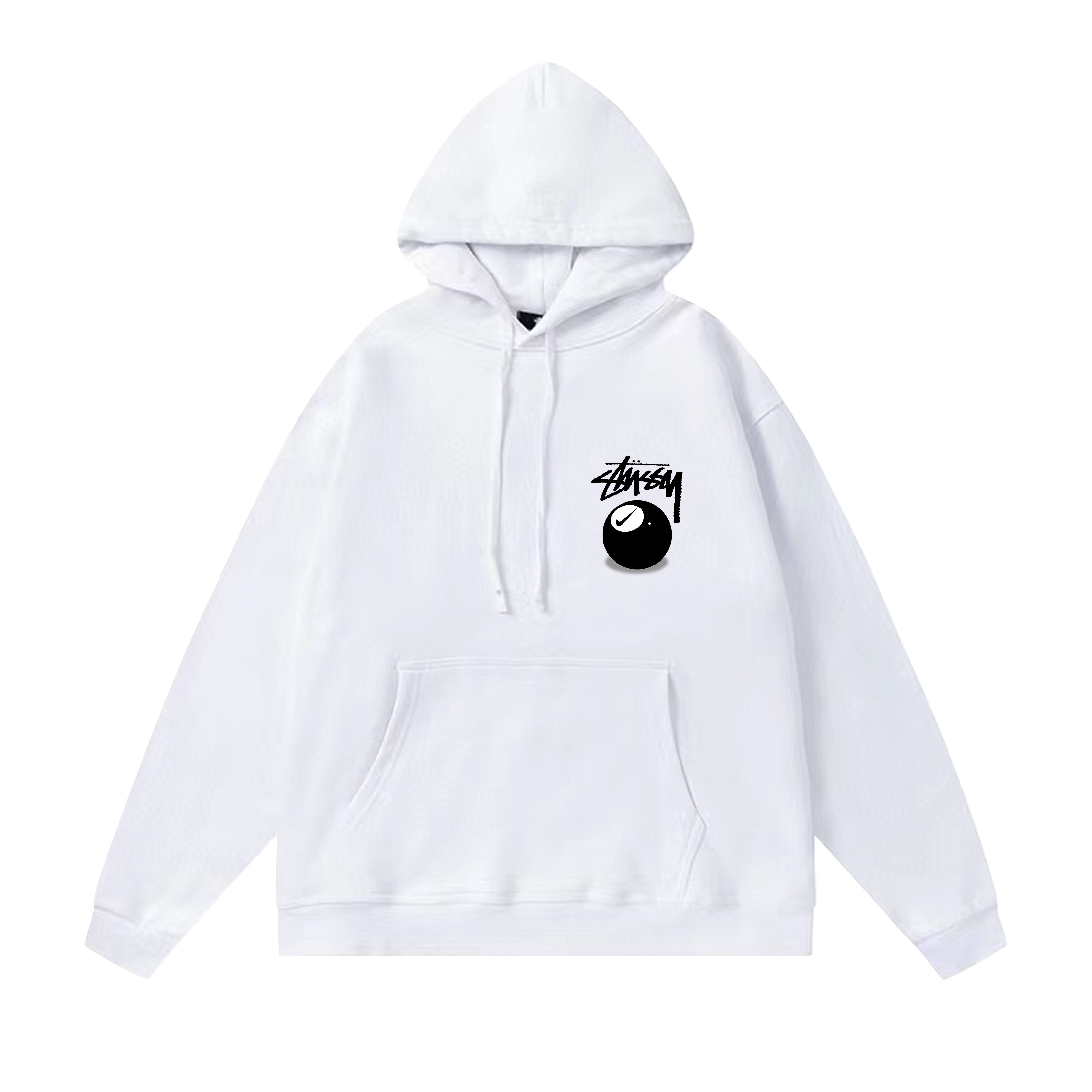 Stussy Oversized 8 Ball Handstyle Pullover Hoodie