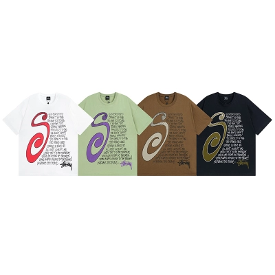 Stussy Oversized S Letter Typography T-Shirt 01