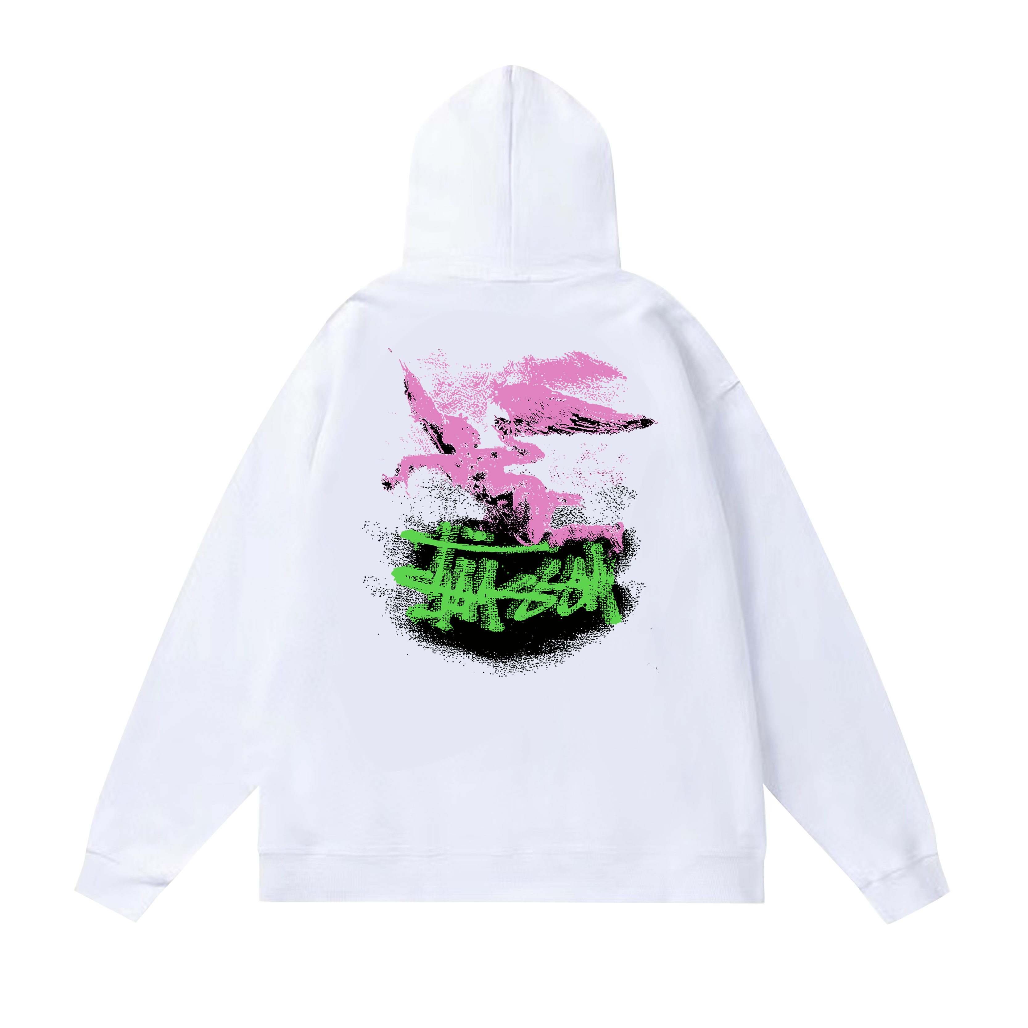 Stussy Pastel Landscape Brush Graphic Pullover Hoodie