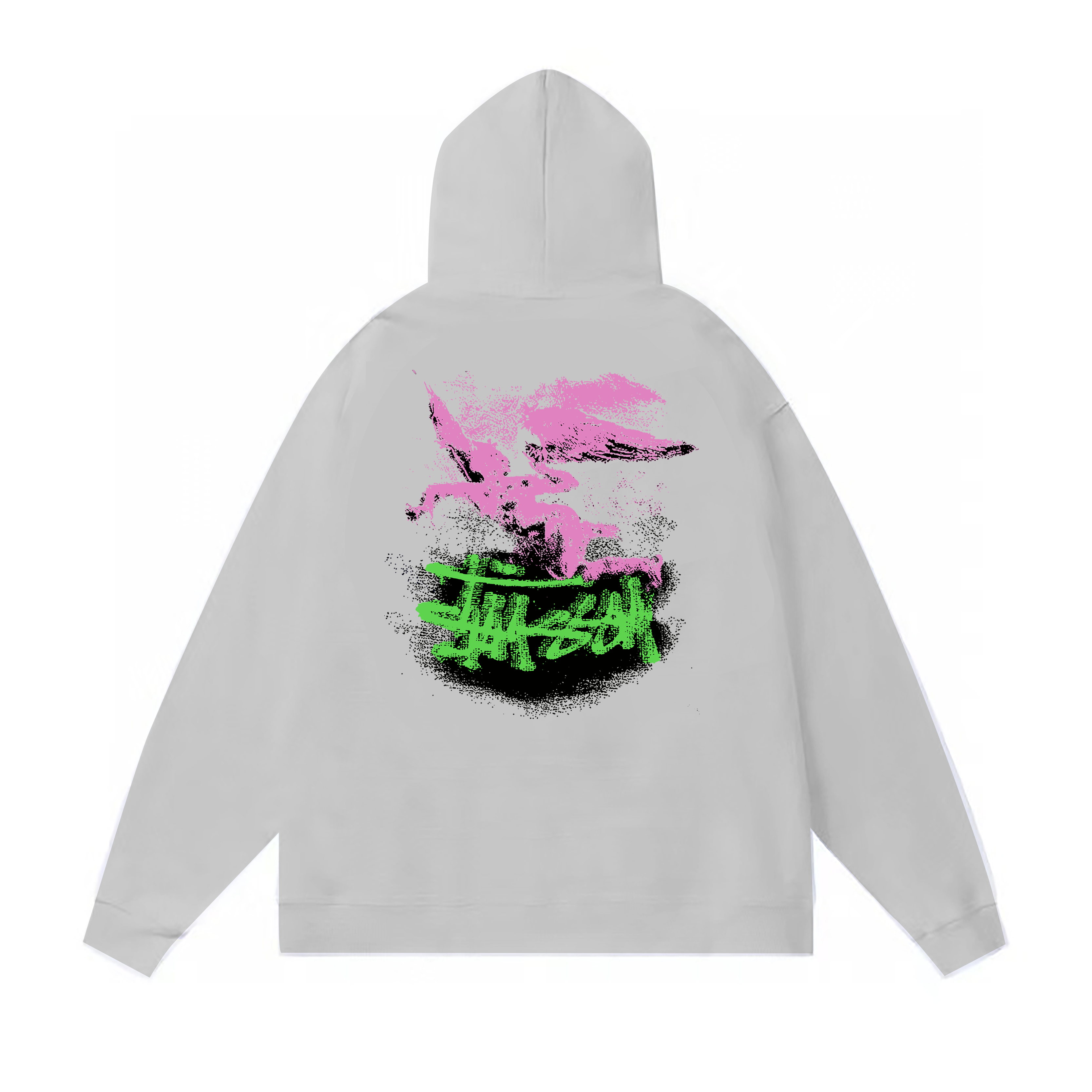 Stussy Pastel Landscape Brush Graphic Pullover Hoodie