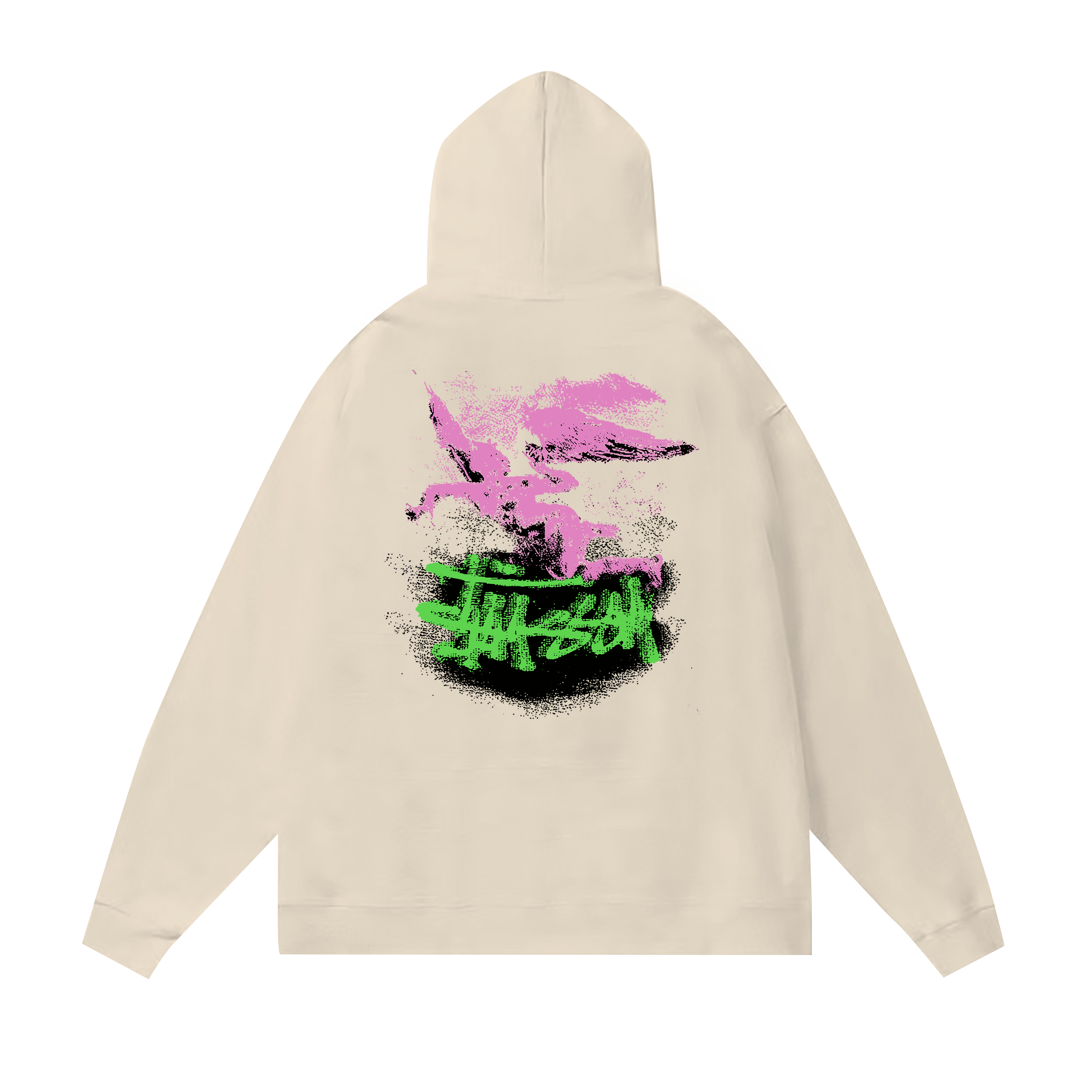 Stussy Pastel Landscape Brush Graphic Pullover Hoodie