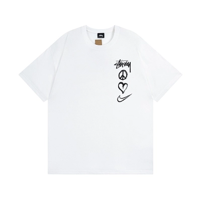 Stussy Peace Heart Swoosh Symbol T-Shirt 01