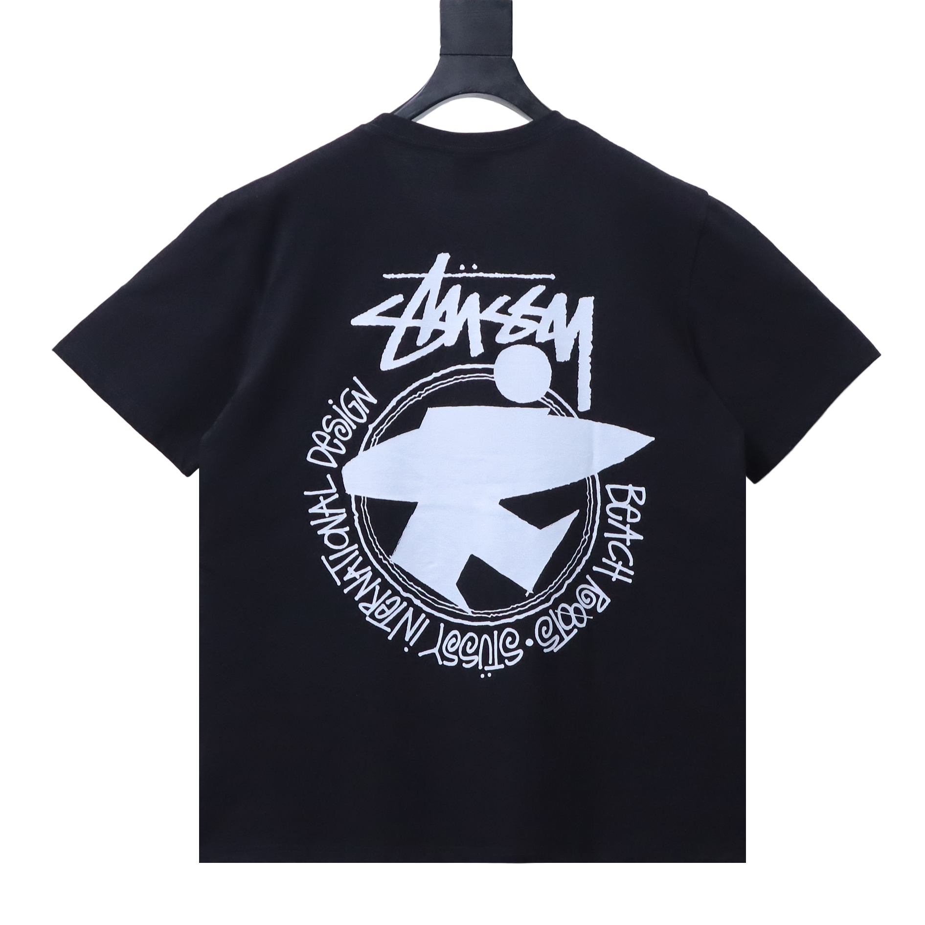 Stussy Peace Portrait Circle T-Shirt Black