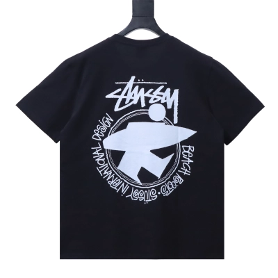 Stussy Peace Portrait Circle T-Shirt Black 01
