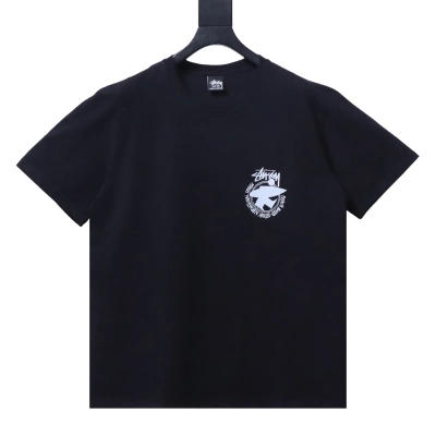Stussy Peace Portrait Circle T-Shirt Black 02