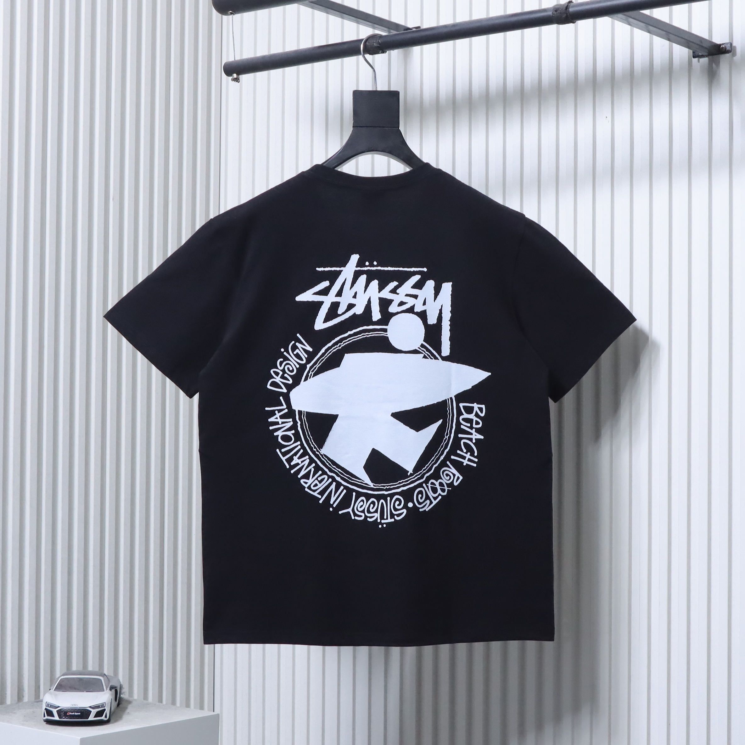 Stussy Peace Portrait Circle T-Shirt Black