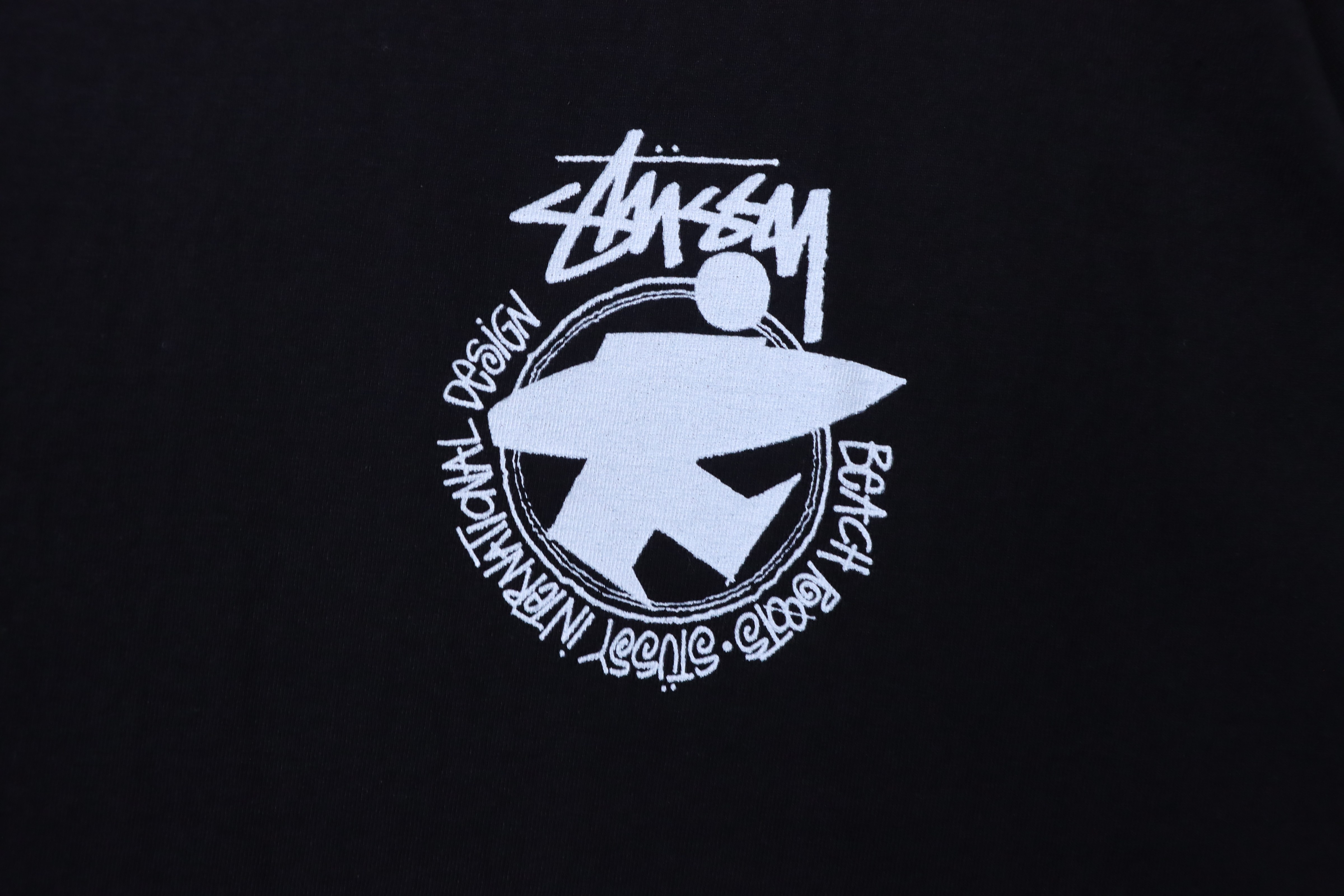 Stussy Peace Portrait Circle T-Shirt Black