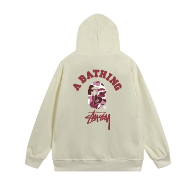 Stussy Pink Arch Portrait Full-Zip Hoodie 02