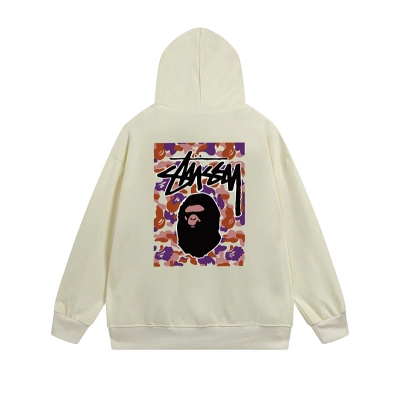 Stussy Pink Framed Portrait Full-Zip Hoodie 02