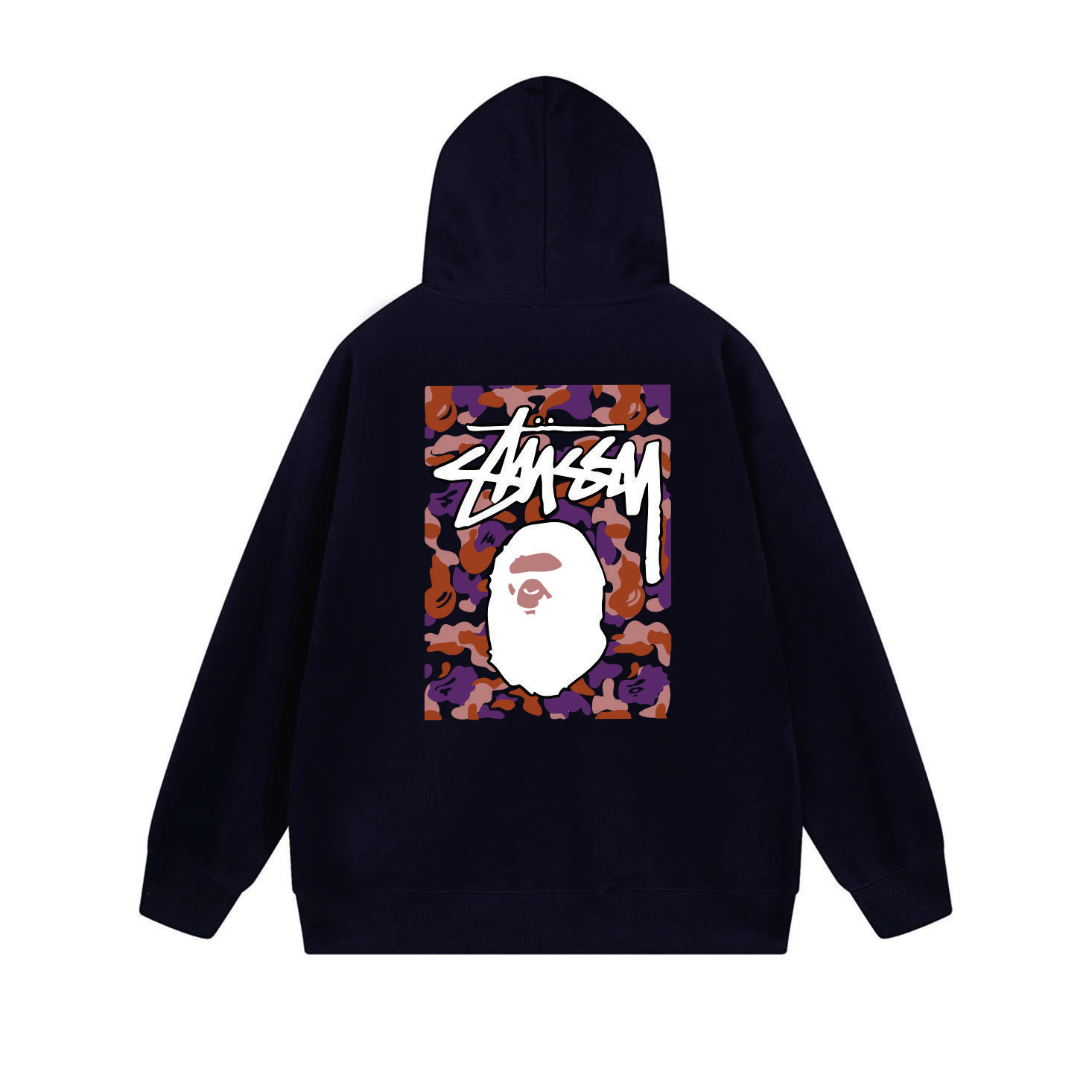 Stussy Pink Framed Portrait Full-Zip Hoodie