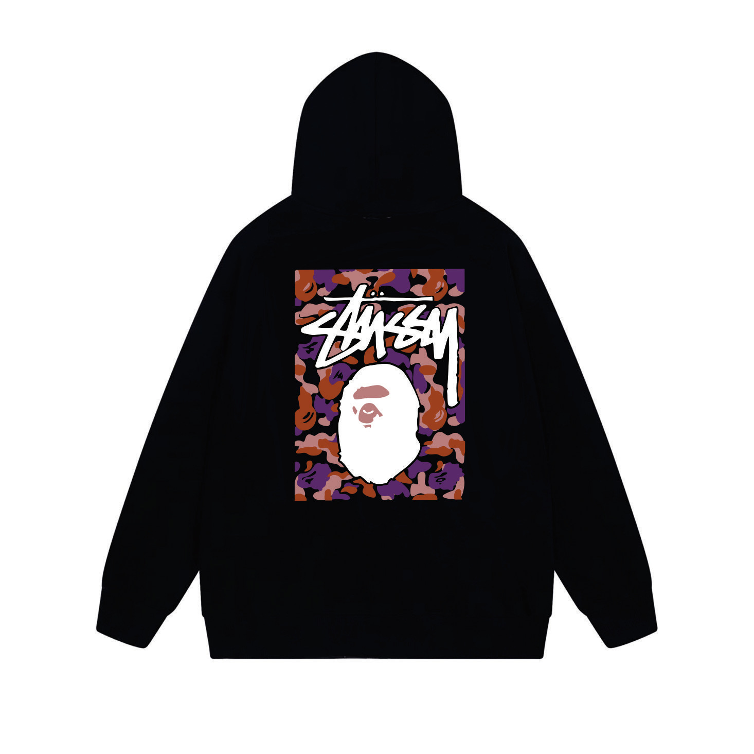 Stussy Pink Framed Portrait Full-Zip Hoodie