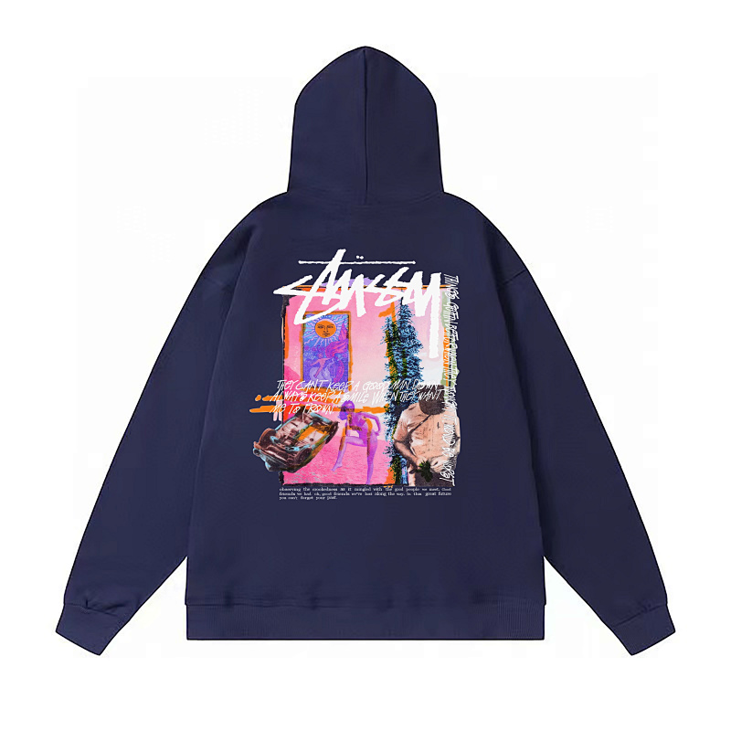 Stussy Pink Gallery Poster Pullover Hoodie