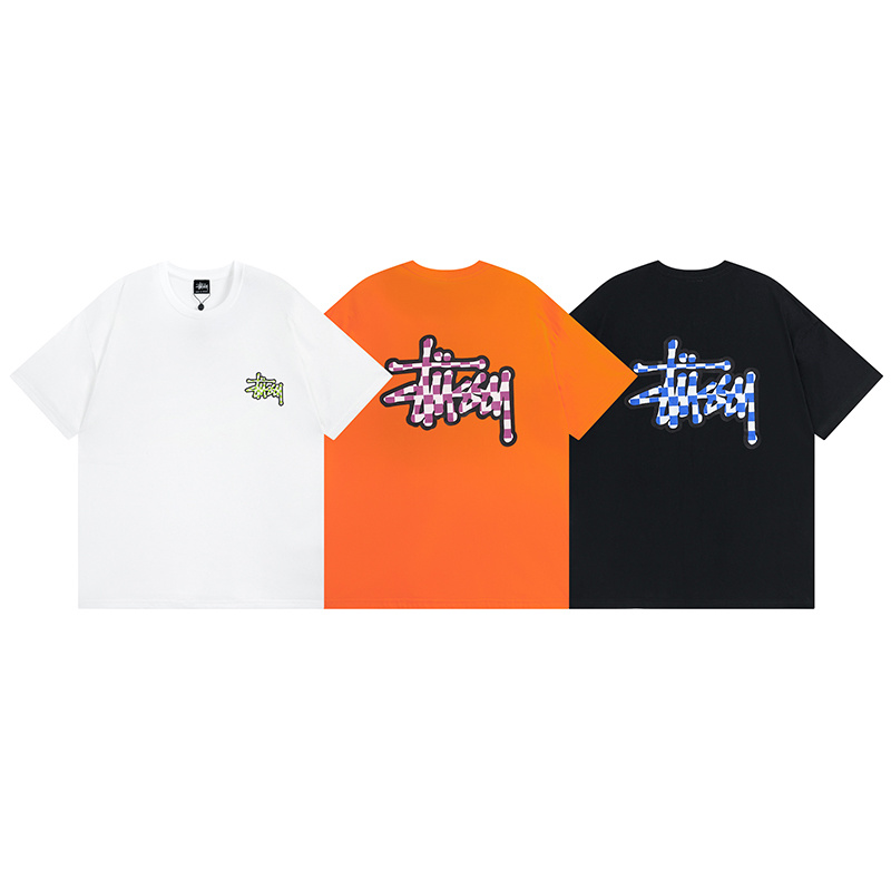 Stussy Pixel Grid Handstyle Logo T-Shirt