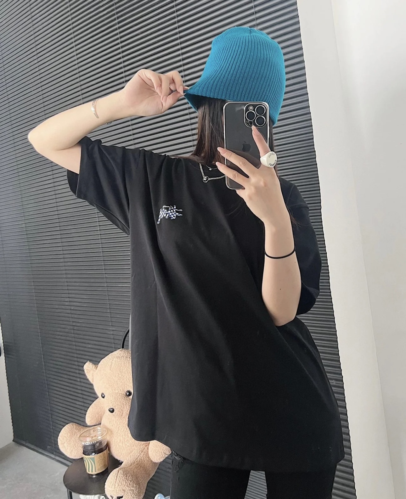 Stussy Pixel Grid Handstyle Logo T-Shirt