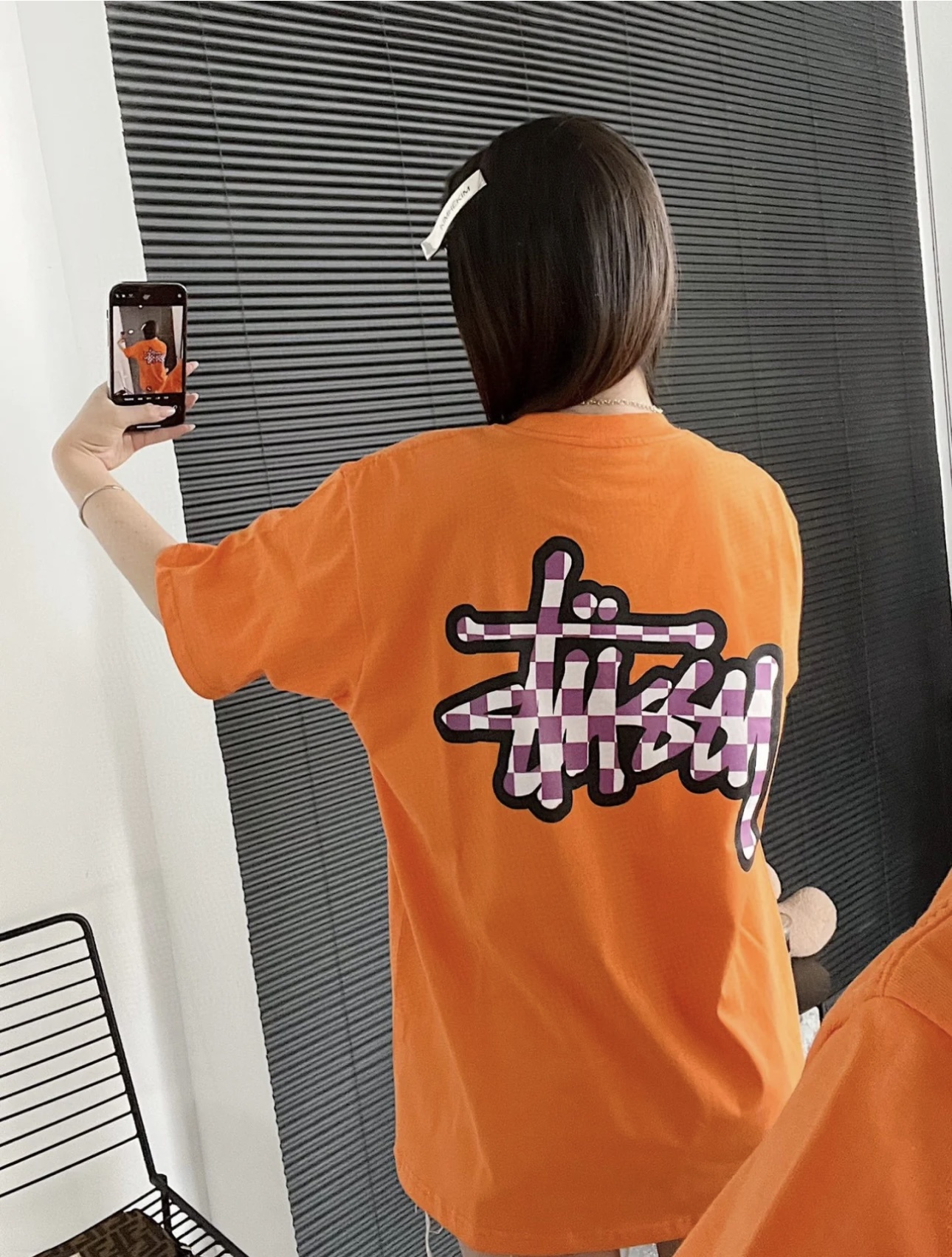 Stussy Pixel Grid Handstyle Logo T-Shirt