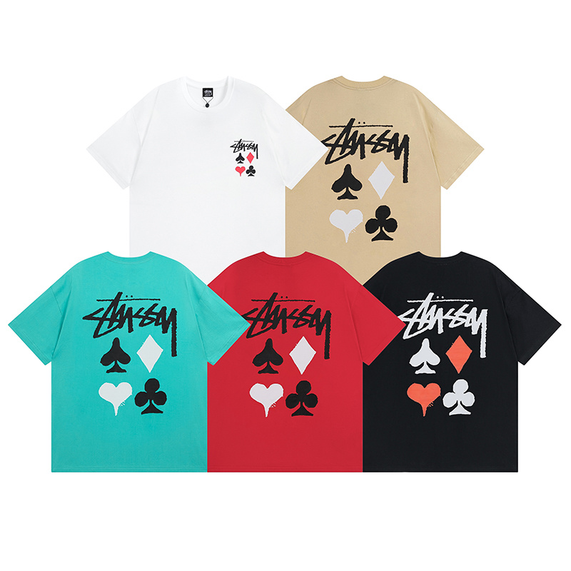 Stussy Playing Card Suits Handstyle T-Shirt