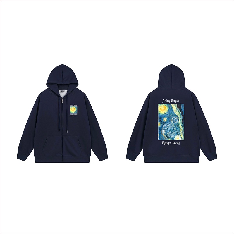 Stussy Psychedelic Poster Full-Zip Hoodie